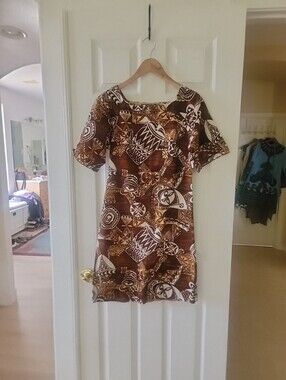 Vintage 60s Hawaiian Evelyn Margolis Batik Dress,